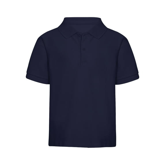 Alvivi Boy's School Uniform Short Sleeve Polos Shirts Kids Active Performance Moisture Wicking Sports T-Shirt Navy Blue 15-16