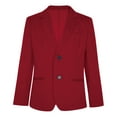 thumbnail image 1 of Alvivi Boys' Blazer Suit Jacket 2-Button Single Breasted Closure Wedding Evening Party Formal Blazer Burgundy 12, 1 of 5