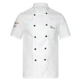 thumbnail image 1 of Alvivi Chef Jacket for Men Short Sleeve Chef Shirt Kitchen Cooking Work Uniforms Loose Fit White-A L, 1 of 7