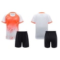 thumbnail image 1 of Alvivi Children's 2Pcs Quick-Dry Short Sleeve T-Shirt+ Shorts Activewear Set Breathable Basketball Football Sports Suit White 9-10, 1 of 7