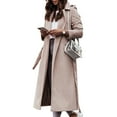 thumbnail image 1 of Alvivi Fall Winter Coats for Women Classic Trench Coat Ladies Elegant Long Jacket Beige XXL, 1 of 3