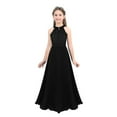 thumbnail image 1 of Alvivi Flower Girl Lace Dress for Kids Floor Length Backless Chiffon Wedding Ball Gown for Special Occasion Black 12, 1 of 7
