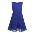 thumbnail image 1 of Alvivi Flower Girls Chiffon Dress Solid Wedding Bridesmaid Gown Costume 4-14, 1 of 7