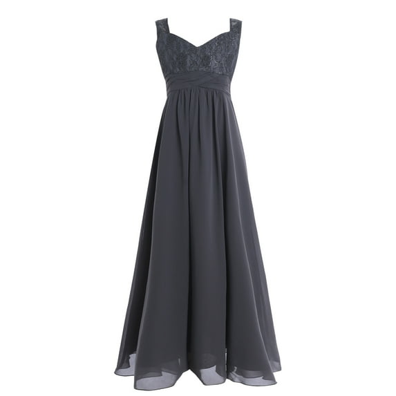 Alvivi Flower Girls Dress Wedding Bridesmaid Party Chiffon Lace Gown 4-16