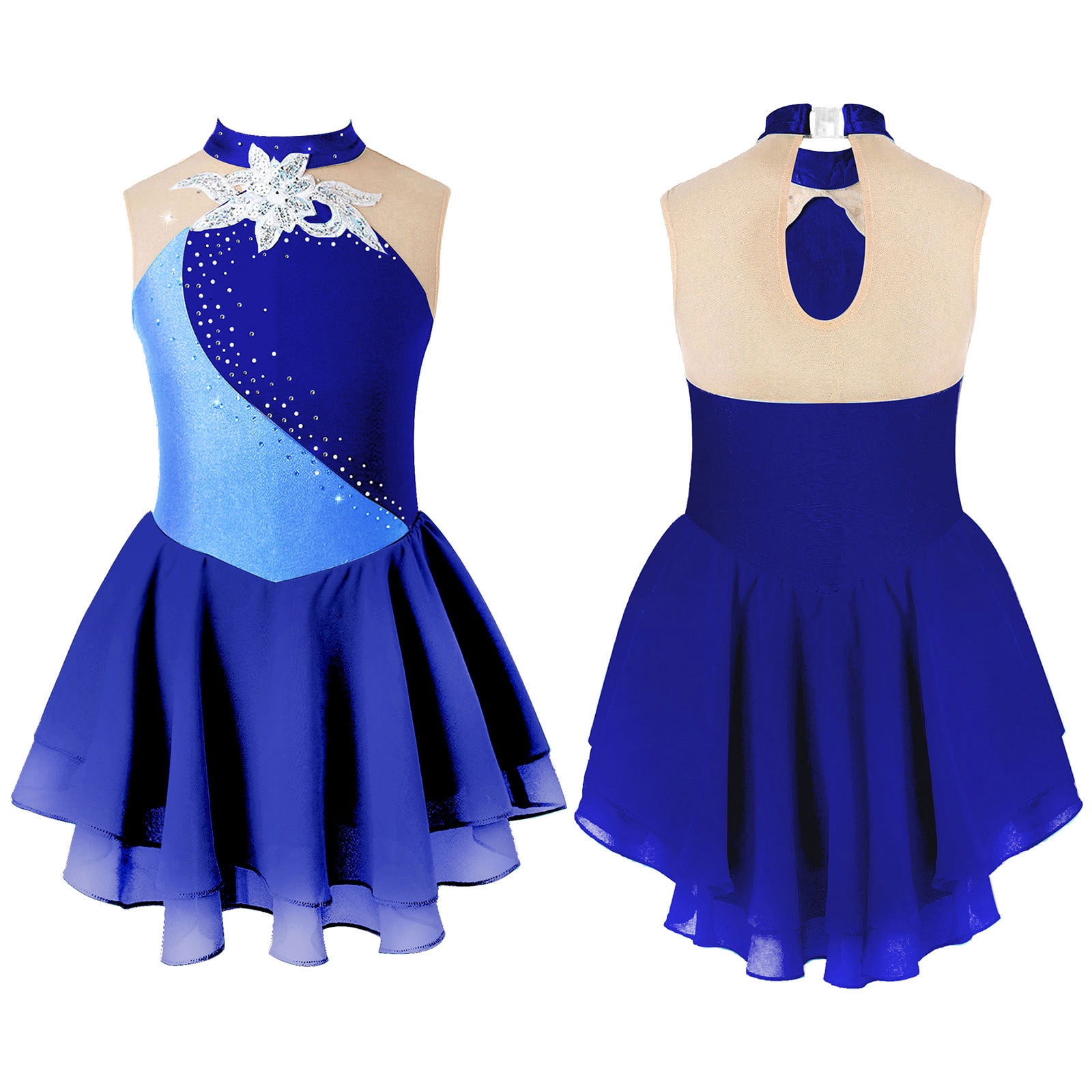 Alvivi Girl Sleeveless Shiny Figure Ice Skating Dress Ballet Dance alvivi-girl-sleeveless-shiny-figure-ice-skating-dress-ballet-dance