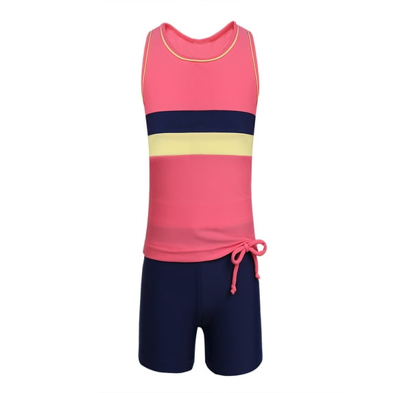 Alvivi Girls 2 PCS Tankini Swimsuit Rack Back Top Bottoms Swimwear Set 6-14