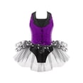 thumbnail image 1 of Alvivi Girls Ballet Dance Dress Sequins Polka Dots Print Ballerina Mesh Tutu 6-14 Purple 8, 1 of 5