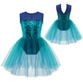 thumbnail image 1 of Alvivi Girls Ballet Dance Gymnastics Leotard Dress Sequins Mesh Tutu Dancewear, 1 of 7