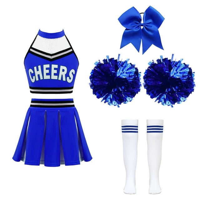 Alvivi Girls Cheerleading Dress OutfitS Cheer Leader Costume Halloween ...