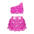 thumbnail image 1 of Alvivi Girls Hip Hop Jazz Modern Dance Outfit Sequins Dancewear Stage Performance Costume Hot Pink 10, 1 of 5