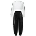 thumbnail image 1 of Alvivi Girls Hip Hop Jazz Street Dance Outfits Long Sleeve Crop Top Vest with Cargo Pants Set Ivory 10, 1 of 7