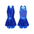thumbnail image 1 of Alvivi Girls Jazz Modern Tap Dancewear Sleeveless Sequined Ballet Dance Leotard Dress 6-16, 1 of 7