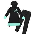 thumbnail image 1 of Alvivi Girls Kids 2-Piece Full Body Swimsuit UPF50+ Swimwear Sun Protection Rash Guard Sunsuit Black 12-14, 1 of 7