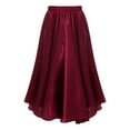 thumbnail image 1 of Alvivi Girls Long Full Circle Dance Skirt Gypsy Latin Spanish Flamenco Skirts Ballroom Dancewear Burgundy 11-12, 1 of 6