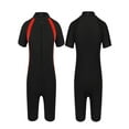 thumbnail image 1 of Alvivi Girls One-piece Rash Guard Zippered Shorty Wetsuit Swimsuit Short Sleeves Swimwear 8-16, 1 of 7