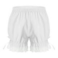 thumbnail image 1 of Alvivi Girls' Ruffle Lace Bloomer Shorts Safety Underskirt Undershorts Elastic Waist Pumpkin Pants White 11-12, 1 of 5