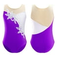 thumbnail image 1 of Alvivi Girls Sequins Ballet Dance Leotard Gymnastics Bodysuit Figure Ice Skating Unitard Purple 14, 1 of 5