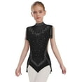 thumbnail image 1 of Alvivi Girls Sequins Rhinestone Dance Leotard Tutu Dress Gymnastics Bodysuit Ice Figure Skating Ballet Unitard Black 6, 1 of 5
