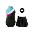 thumbnail image 1 of Alvivi Girls Sleeveless Gymnastic Leotards with Skirt Matching Hair Band Set Ballet Dance Unitard Outfits Lake Blue 12, 1 of 7