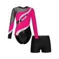 thumbnail image 1 of Alvivi Gymnastics Biketards for Girls Tumbling Leotards Unitard with Shorts Ballet Dancewear Hot Pink 6, 1 of 8