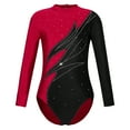 thumbnail image 1 of Alvivi Gymnastics Leotard for Girls Sequined Diamond Long Sleeve Unitards Ballet Dancewear Bodysuit Burgundy 10, 1 of 7