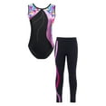 thumbnail image 1 of Alvivi Kid Girls Athletic Outfit Ballet Gymnastic Leotard with Leggings Activewear, 1 of 6