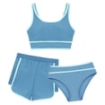 thumbnail image 1 of Alvivi Kids Athletic Swimsuit Summer Beach Bikini Tankini Set Bathing Suit Beachwear Gray Blue 11-12, 1 of 3