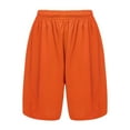 thumbnail image 1 of Alvivi Kids Basketball Mesh Drawstring Booty Shorts Boys Sport Knee Length Bottoms Gym Activewear Orange 13-14, 1 of 5