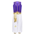 thumbnail image 1 of Alvivi Kids Boys Arabian Prince Cosplay Costume Party Performance Waistcoat Vest Loose Pants Dark Purple 8, 1 of 7