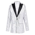 thumbnail image 1 of Alvivi Kids Boys Blazer Jacket Sparking Sequin One Button Dress Suit Wedding Formal Party Tuxedo, 1 of 7