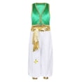 thumbnail image 1 of Alvivi Kids Boys Halloween Arabian Prince Cosplay Costume Vest Waistcoat with Loose Pants Set Green 10, 1 of 8