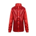 thumbnail image 1 of Alvivi Kids Boys Long Sleeve Sequins Blouses Shirt Top for Jazz Modern Dance 4-14, 1 of 7