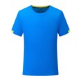 thumbnail image 1 of Alvivi Kids Boys Short Sleeve Rash Guard Swim Shirts Swimming Top Active Gym Tees UPF 50+ Blue 7-8, 1 of 7