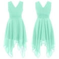 thumbnail image 1 of Alvivi Kids Flower Girls V Neck Sleeveless Formal Dress Wedding Bridesmaid Gown 6-16, 1 of 5