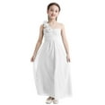 thumbnail image 1 of Alvivi Kids Girls A-Line Chiffon One Shoulder Flower Girl Dress Junior Bridesmaid Wedding Party Pageant Prom Dresses White 8, 1 of 7