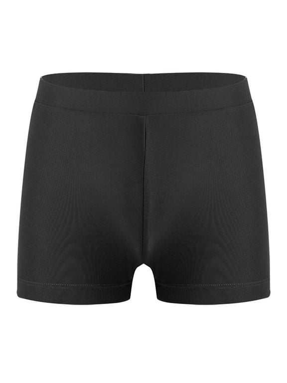 Kids Girls Athletic Shorts for Swimming Dancing Gymnastics Active Boyshorts Stretchy Shorts Black 12