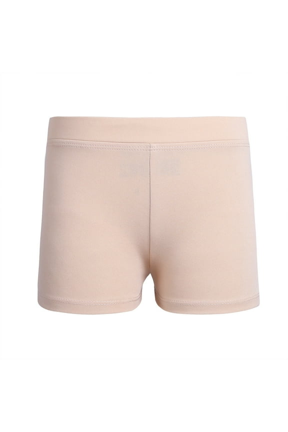 Kids Girls Ballet Dance Booty Shorts Low Rise Gymnastics Sports Yoga Running Workout Hot Pants Nude 6
