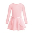 thumbnail image 1 of Alvivi Kids Girls Ballet Dance Dress Ballerina Long Sleeve Gymnastic Leotard with Chiffon Wrap Skirt Pearl Pink 8-10, 1 of 6