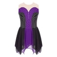 thumbnail image 1 of Alvivi Kids Girls Ballet Dance Gymnastics Leotard Dress Figure Ice Skating Performance Costume Purple 12, 1 of 5