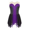 thumbnail image 1 of Alvivi Kids Girls Ballet Dance Gymnastics Leotard Dress Figure Ice Skating Performance Costume Purple 6, 1 of 5
