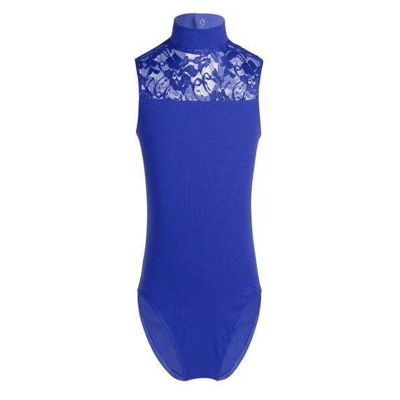 Alvivi Kids Girls Ballet Dance Gymnastics Leotard Sleeveless Turtle Neck Jumpsuit 5-14