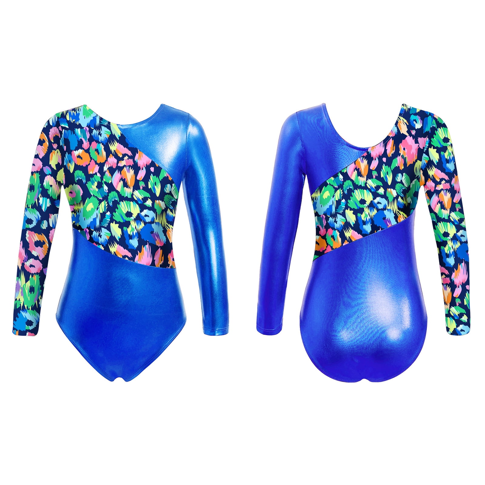 Girls Long Sleeve Leotard - Ballet Dance Gymnastics Bodysuit Top For Kids