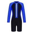 thumbnail image 1 of Alvivi Kids Girls Boys One Piece Rash Guard UV Protection Sunsuit Long Sleeve Swimsuit Bathing Suit Royal Blue 12, 1 of 5