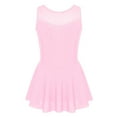 thumbnail image 2 of Kids Girls Figure Ice Skating Ballet Dress Rhinestone Sheer Mesh Tutu Skirted Leotard Rhythmic Gymnastics Lyrical Dance Costume 2 of 11