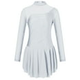 thumbnail image 1 of Alvivi Kids Girls Figure Ice Skating Leotard Dress Long Sleeve Gymnastic Dance Competition Costume White 14, 1 of 5