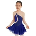 thumbnail image 1 of Alvivi Kids Girls Figure Ice Skating Leotard Dress Mesh Splice Dance Competition Costume, 1 of 6