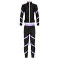 thumbnail image 1 of Alvivi Kids Girls Figure Skating Jacket with Pants Set 2 Piece Gym Workout Compression Tracksuit Light Purple 10, 1 of 5