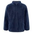 thumbnail image 1 of Alvivi Kids Girls Fleece Jacket Coat Full-Zip Turtleneck Tops with Pocket Fall Winter Outerwear Navy Blue 11-12, 1 of 7