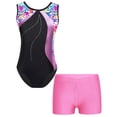 thumbnail image 1 of Alvivi Kids Girls Gymnastics Dance Biketard Unitard Sleeveless Tumbling Leotard with Shorts Set Zebra 14, 1 of 5