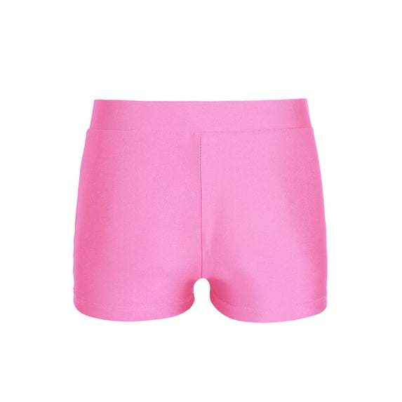 Alvivi Kids Girls Gymnastics Shorts Dancewear Athletic Ballet Dance Shorts Gym Yoga Workout Booty Shorts Activewear Pink 7-8